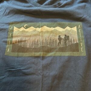 Zyia Active Long Sleeve Tee in Navy--Medium